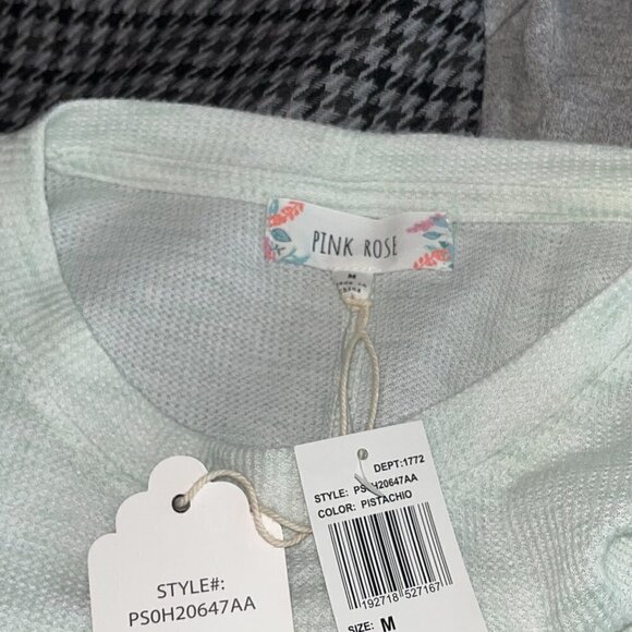 NWT Pink Rose lightweight sweater mint green medium juniors - Picture 10 of 10